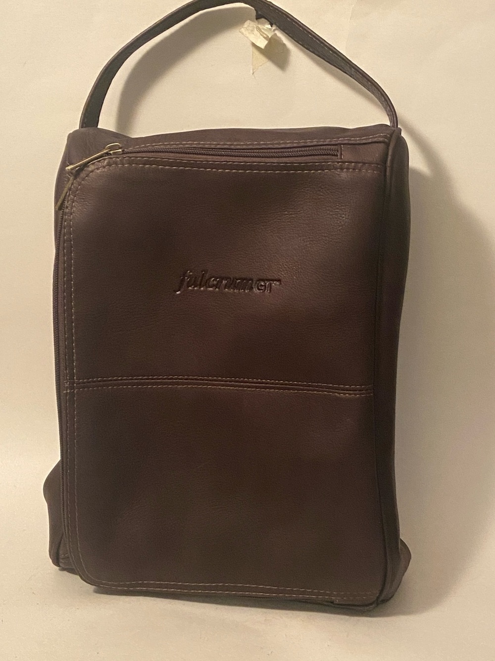 Fulcrum Men’s Brown 🥅Waxed Leather Travel Large Handled Bag Columbia